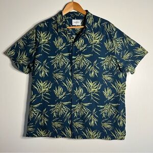Goodfellow & Co Navy Leaf Print Shirt
